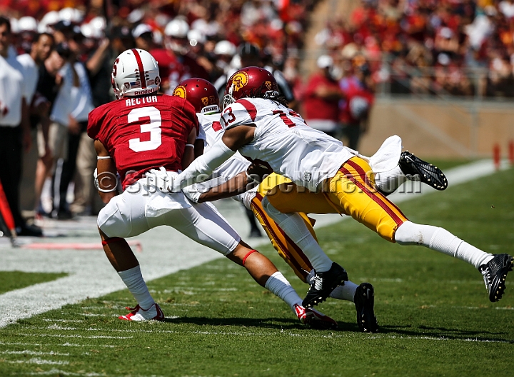 2014StanfordUSC-029.JPG - Sept. 6, 2014; Stanford, CA, USA; Stanford Cardinal  against the USC Trojans at  Stanford Stadium. USC defeated Stanford 13-10. 