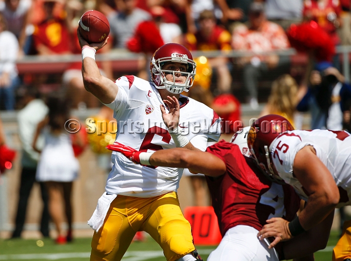 2014StanfordUSC-030.JPG - Sept. 6, 2014; Stanford, CA, USA; Stanford Cardinal  against the USC Trojans at  Stanford Stadium. USC defeated Stanford 13-10. 