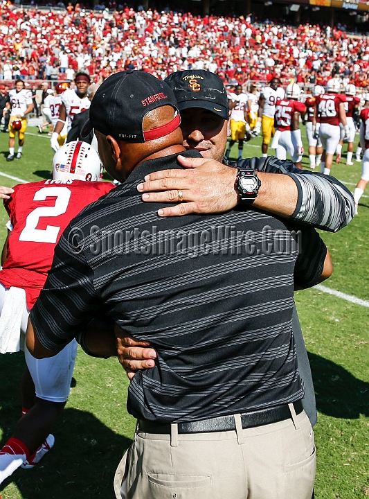 2014StanfordUSC-041.JPG - Sept. 6, 2014; Stanford, CA, USA; Stanford Cardinal  against the USC Trojans at  Stanford Stadium. USC defeated Stanford 13-10. 