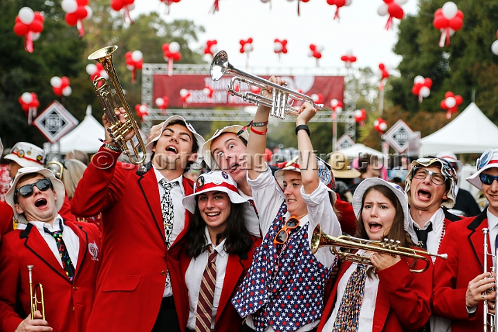 2015StanWash-002.JPG - Oct 24, 2015; Stanford, CA, USA; Stanford band during homecoming week prior to game against the Washington Huskies at Stanford Stadium. 