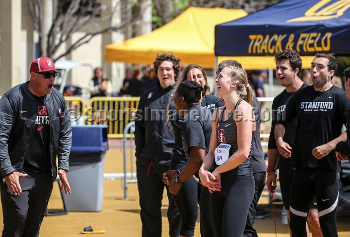 2018BigMeet-019.JPG - Apr 7, 2018; Berkeley, CA, USA; The 124nd Stanford vs California Big Meet, won by the Stanford men 100-63 and the women 115-47.