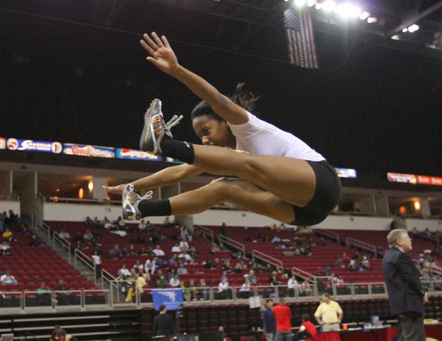 DreamIndoorHS-300.JPG - 2010 California High School Indoor Invitational track and field meet, February 6, 2010 at the Save Mart Center, Fresno, CA.